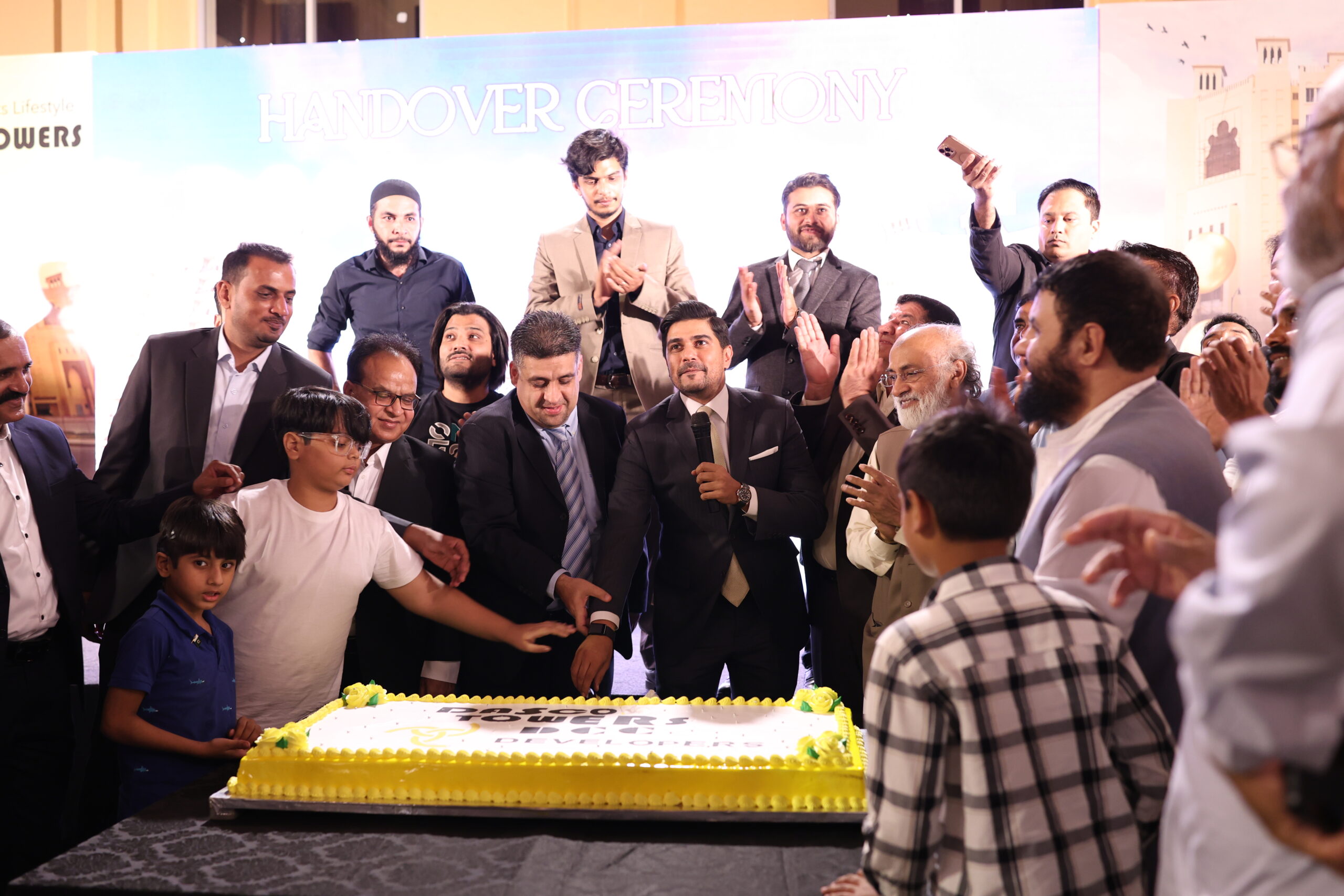 CEO Shahnawaz Ayaz Durrani handing over apartment keys